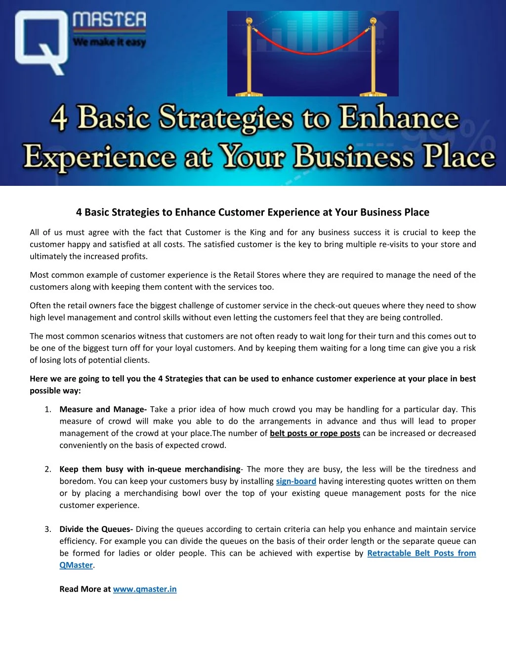 4 basic strategies to enhance customer experience