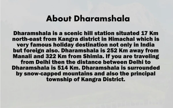 Dharamshala Tourism : Customised Tour to Dharamshala