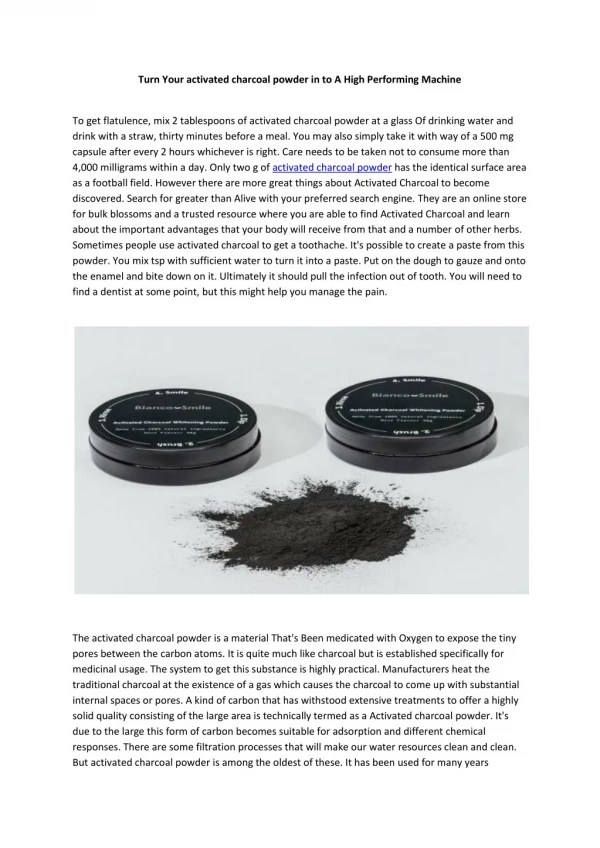 activated charcoal powder