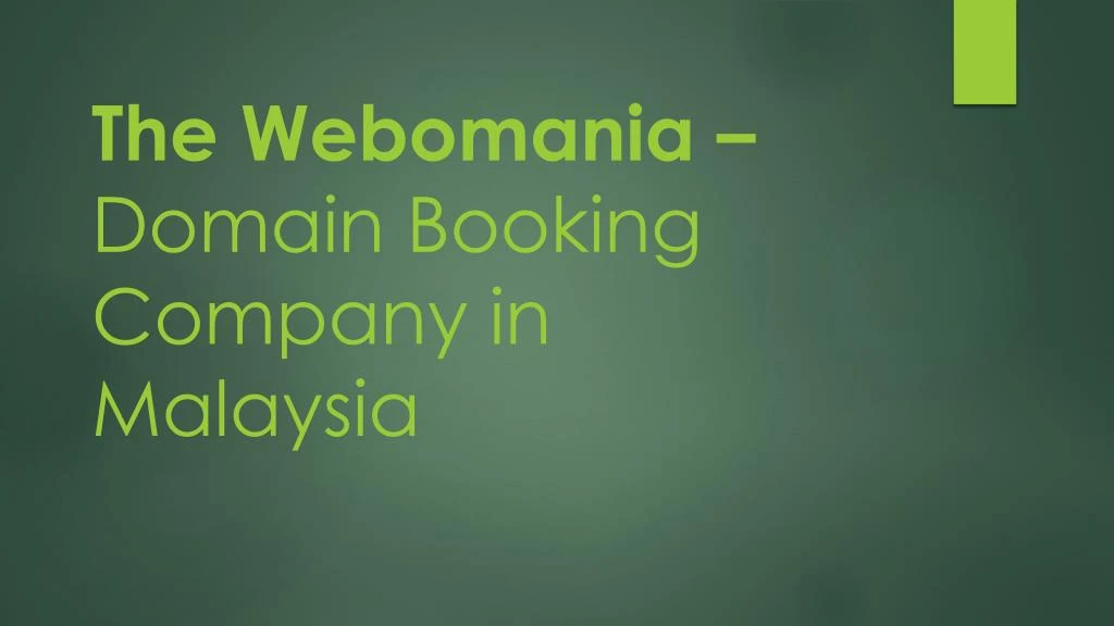 the webomania domain booking company in malaysia