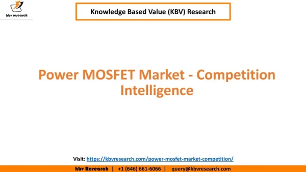 Power MOSFET Market Competition Intelligence