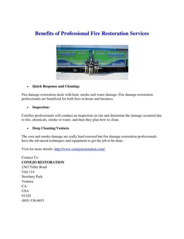 Benefits of Professional Fire Restoration Services