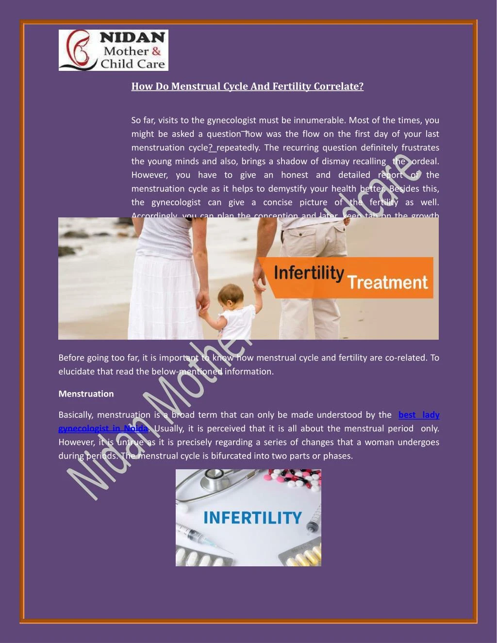 how do menstrual cycle and fertility correlate