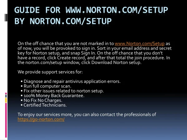 guide for www norton com setup by norton com setup