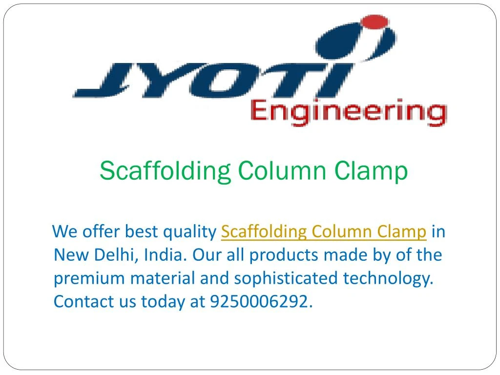 scaffolding column clamp