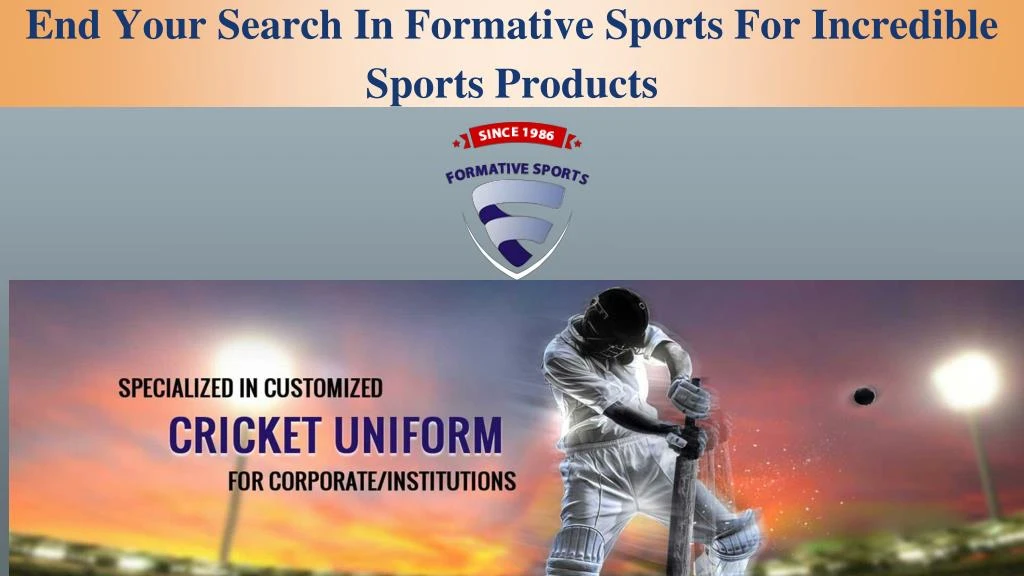 end your search in formative sports for incredible sports product s