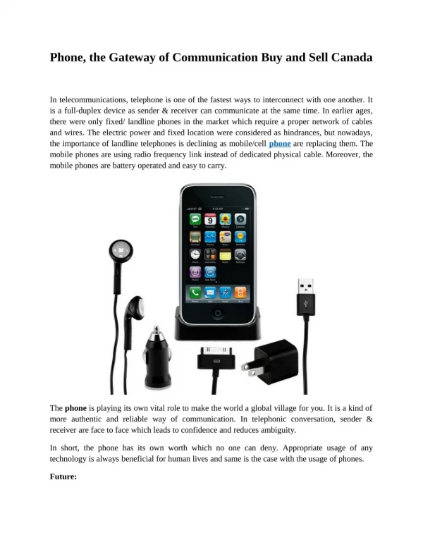 phone the gateway of communication buy and sell