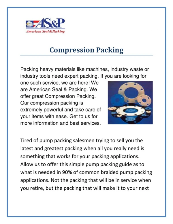 Compression Packing
