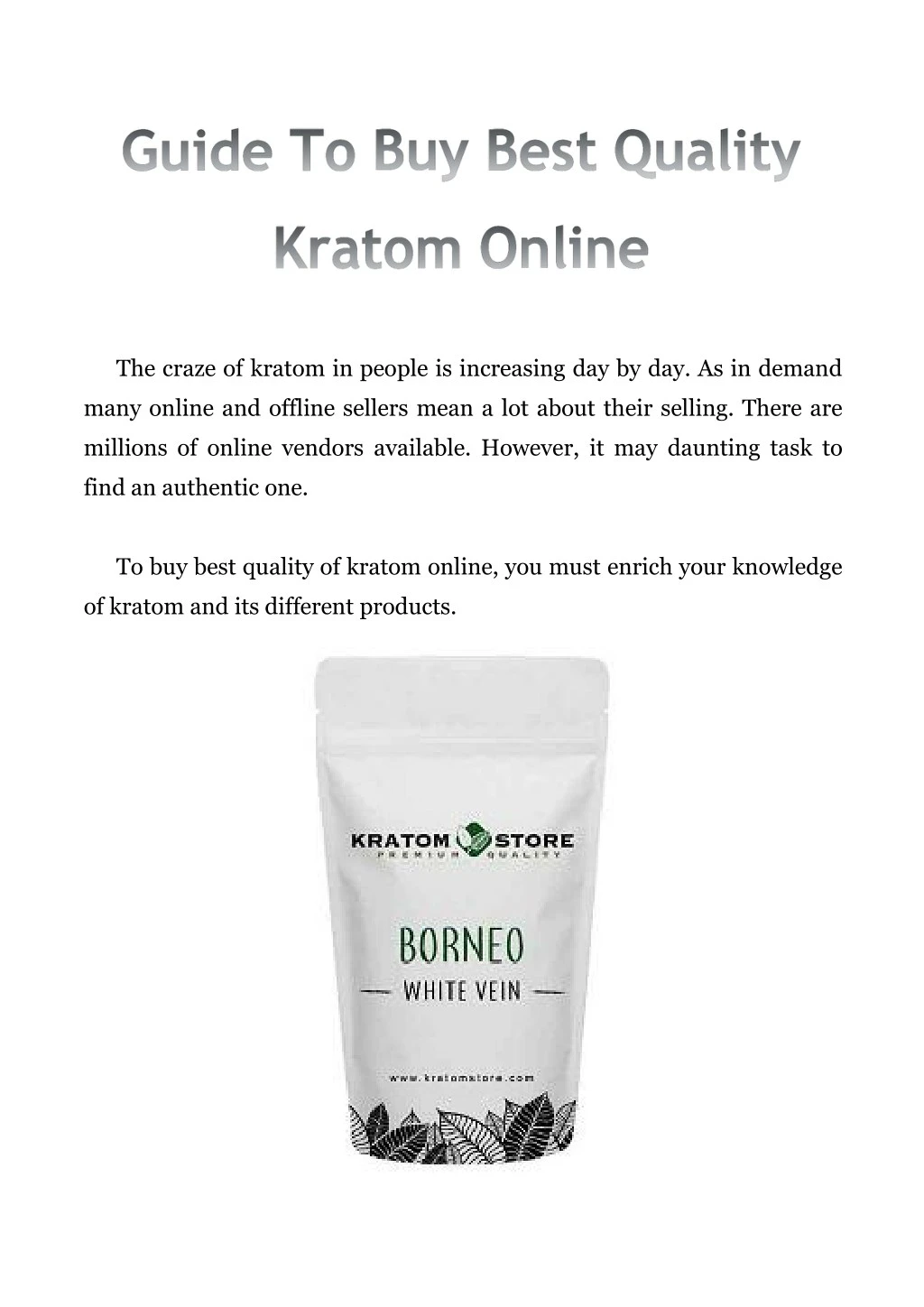 the craze of kratom in people is increasing