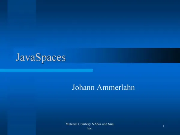 JavaSpaces