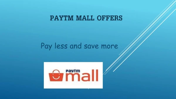 Paytm Mall offers today