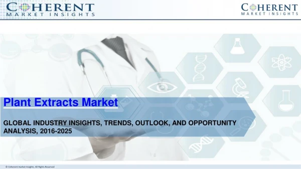 Plant Extracts Market by Product Type, Form, End-use Industry and by Geography - Global Trends and Forecast to 2025