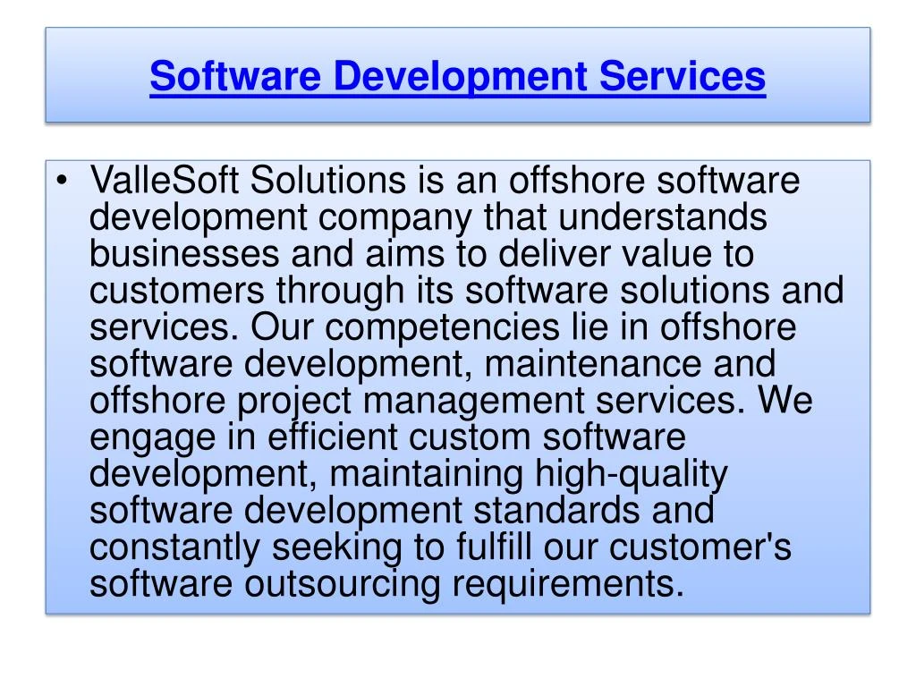 software development services