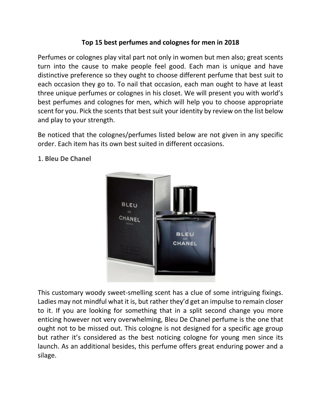 top 15 best perfumes and colognes for men in 2018