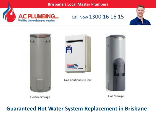 Guaranteed Hot Water System Replacement in Brisbane