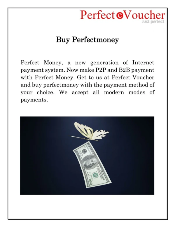 Buy Perfectmoney