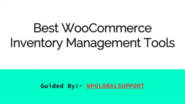 Best WooCommerce Inventory Management Tools