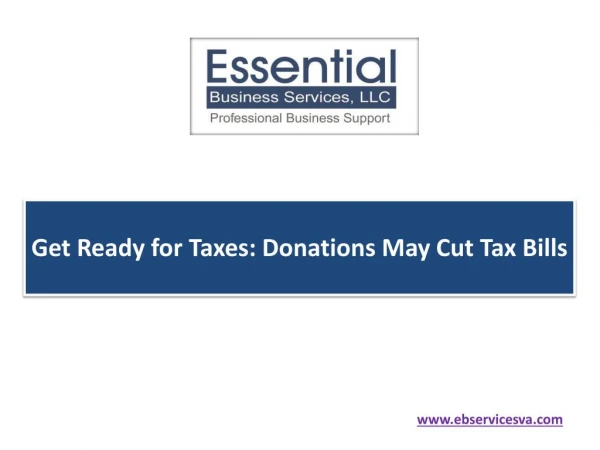 Get Ready for Taxes: Donations May Cut Tax Bills