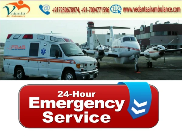 Vedanta Air Ambulance from Varanasi to Delhi with Doctor Team