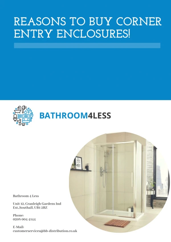 Bathroom 4 Less: Reasons to Buy Corner Entry Enclosures