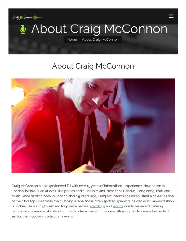 About Craig McConnon