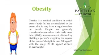 Ayurvedic Treatment for Obesity - slide 1