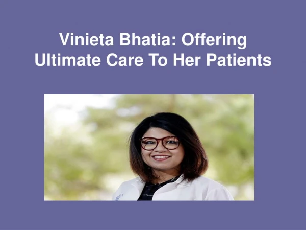 Vinieta Bhatia