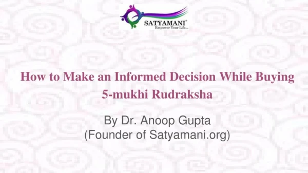 How to Make an Informed Decision While Buying 5-mukhi Rudraksha