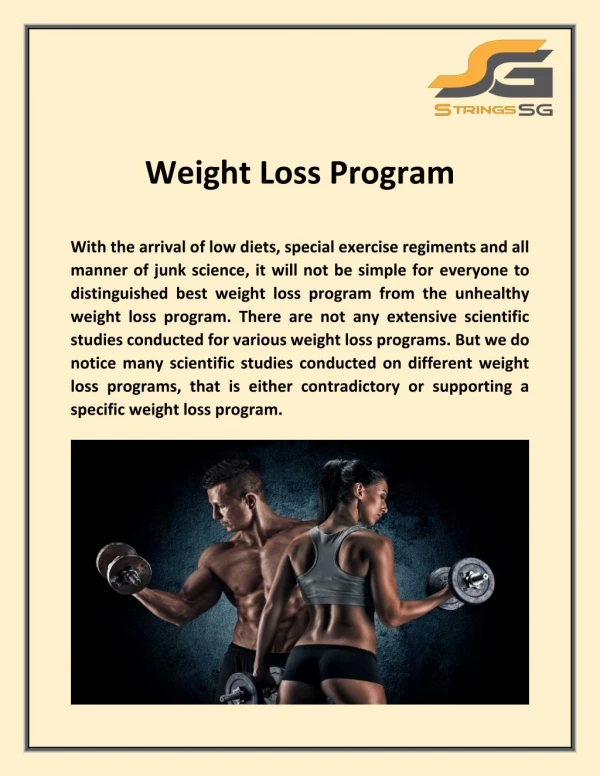 Best solution for Weight Loss Program - stringssg