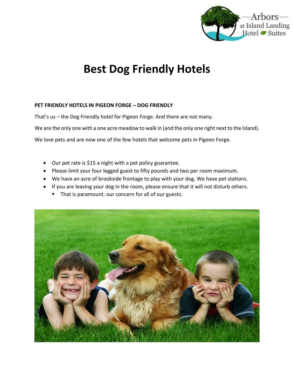 best dog friendly hotels