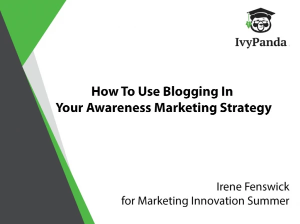 How To Use Blogging In Your Awareness Marketing Strategy