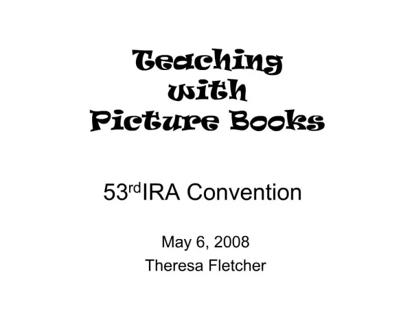Teaching with Picture Books