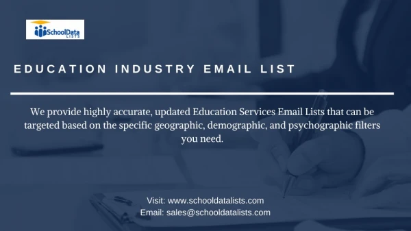 Education Industry Email List | School, Colleges Mailing List