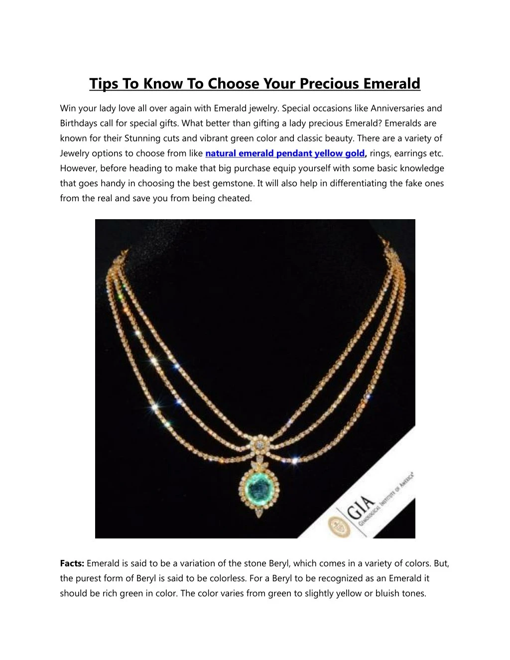 tips to know to choose your precious emerald