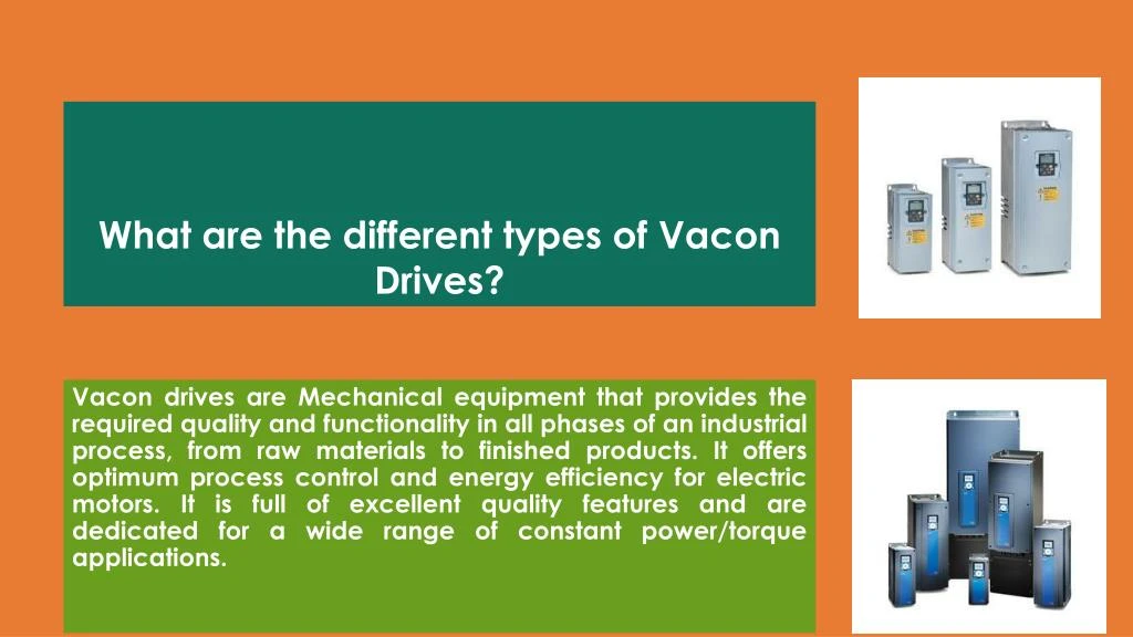 what are the different types of v acon drives