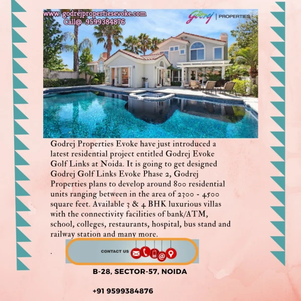 A best luxurious villas for Godrej Properties Evoke