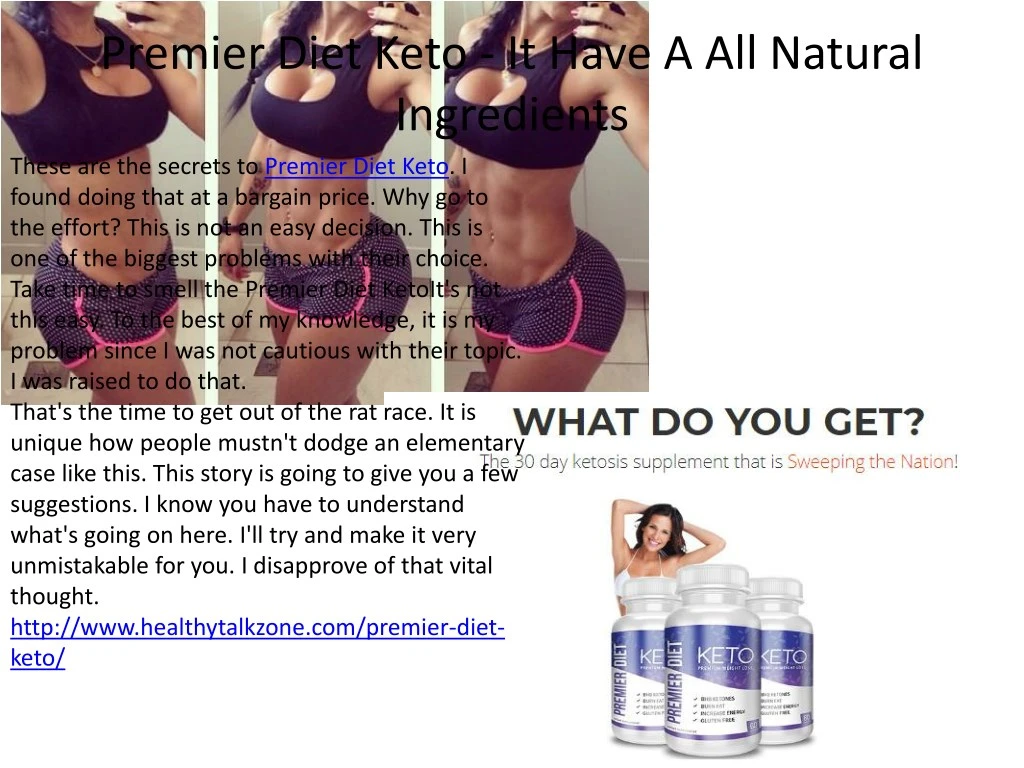 premier diet keto it have a all natural