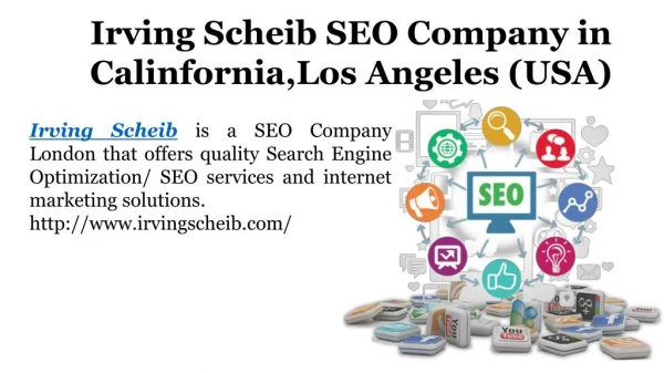 Irving Scheib, California, Los Angeles (USA) the top SEO Company