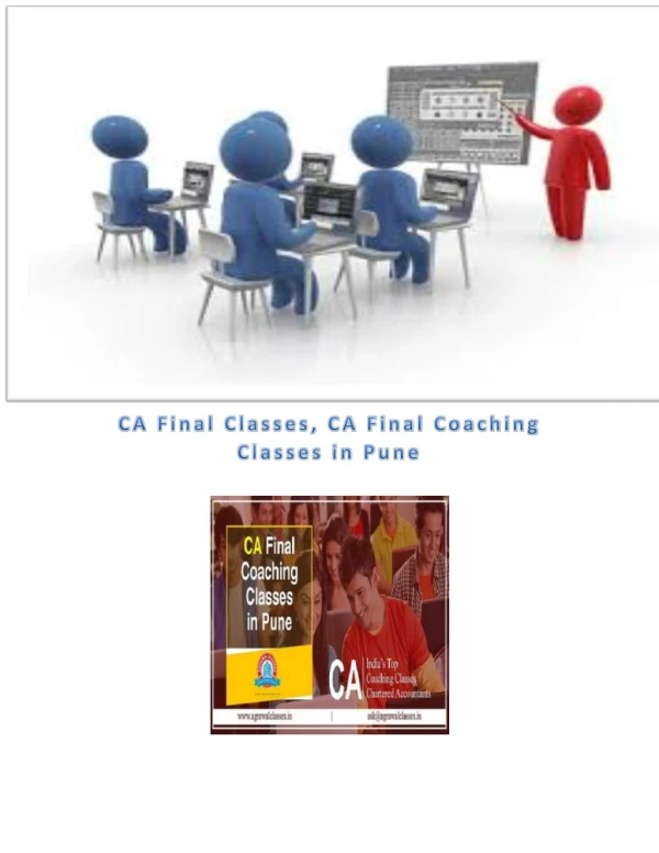 CA Final Classes ,Ca Final Coaching Classes in PuneÂ 