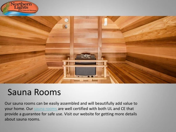 Comfortable Sauna Rooms