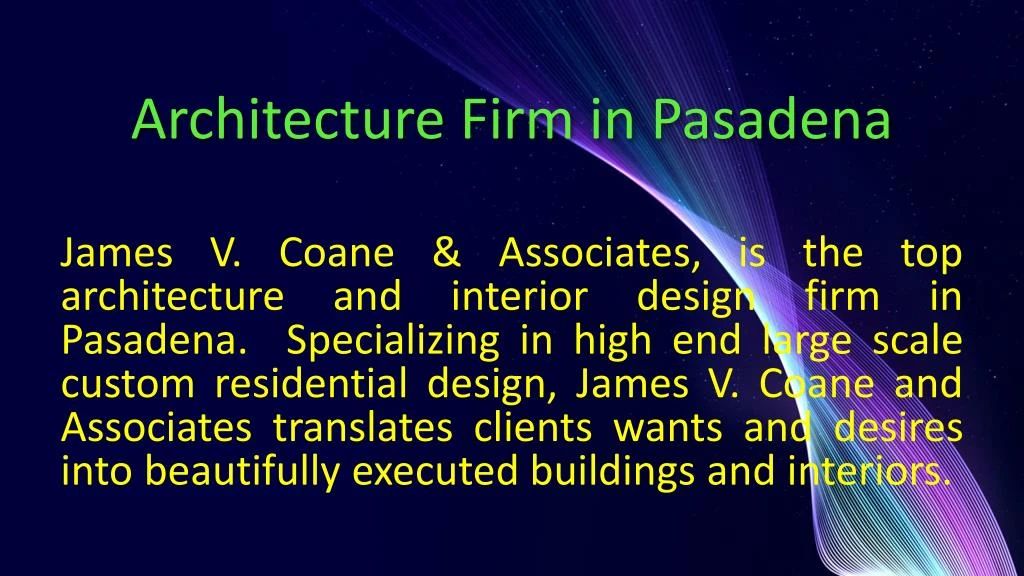 architecture firm in pasadena