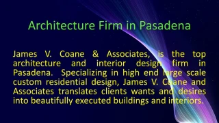 Architecture Firm in Pasadena - slide 1