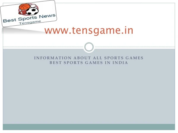 Information about All Sports Games Best Sports Games in India