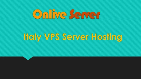 Italy VPS Server Hosting Plans