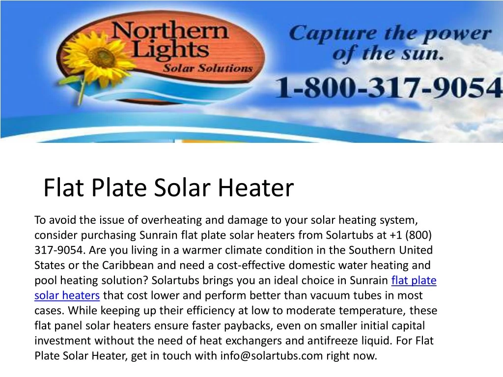 flat plate solar heater