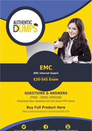 E20-545 Exam Dumps - Download Updated EMC E20-545 Exam Questions PDF 2018 - slide 1