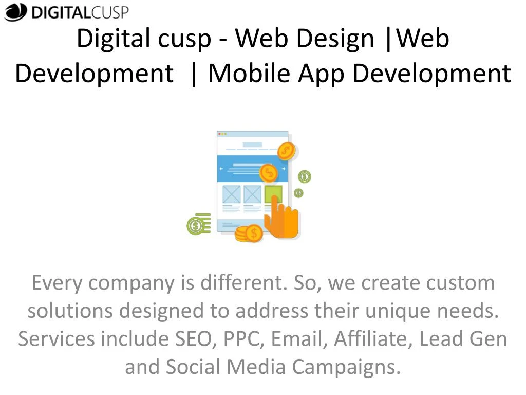 digital cusp web design web development mobile app development