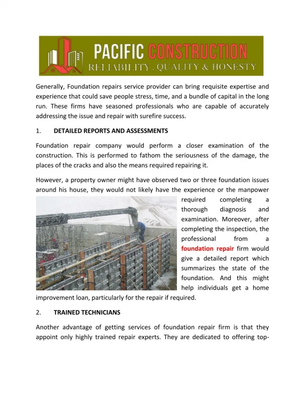 Concrete construction company - www.pacificconstructionca.com