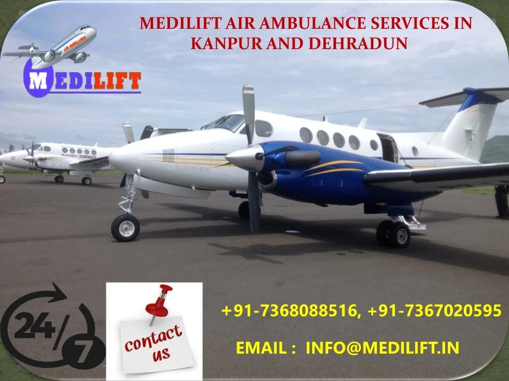 medilift air ambulance services in kanpur