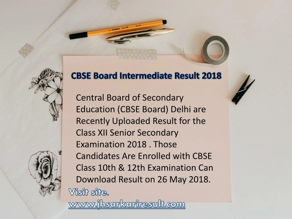 cbse board intermediate result 2018
